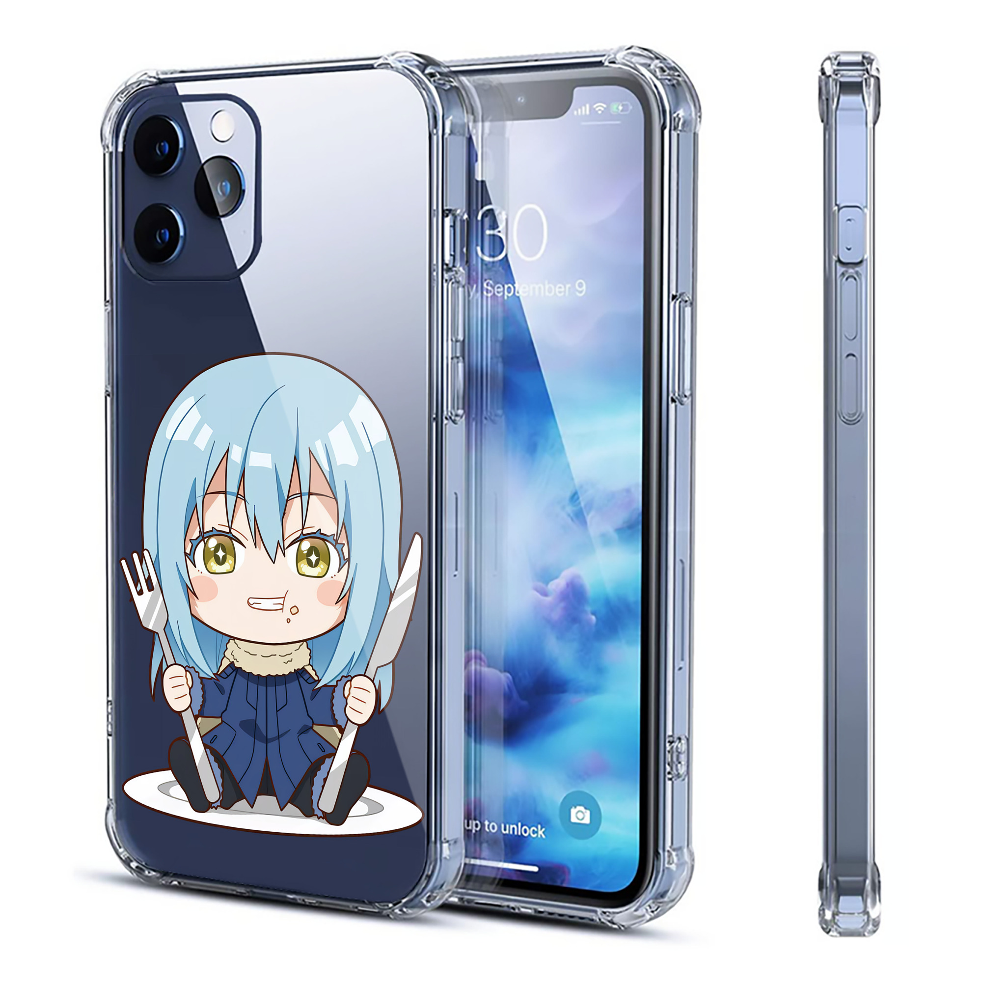 （画像用） 転スラ Regarding Reincarnated to Slime 【iPhone 12シリーズ対応】透明スマホケース（クリアソフトケース）